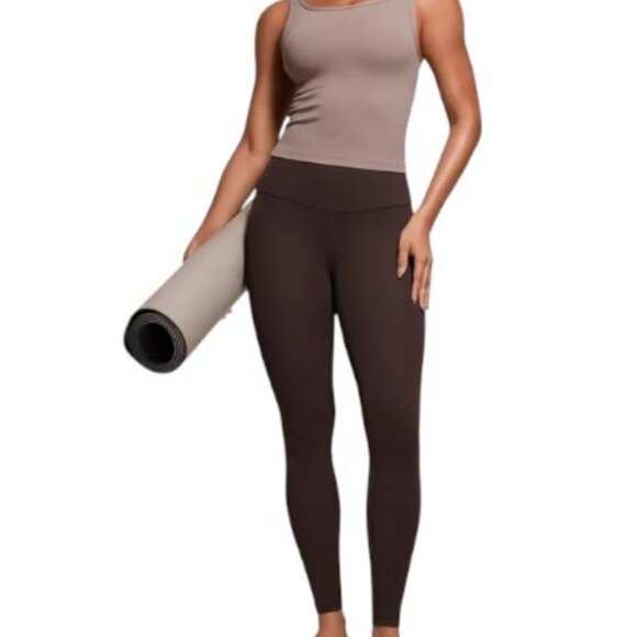 CRZ Yoga coffee brown Butterluxe yoga origin high-waist leggings size 10 NWT - Picture 2 of 10
